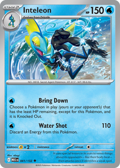 Inteleon - Mega Evolution 41 Pokemon TCG Card