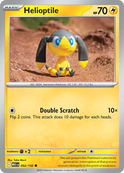 Helioptile - Mega Evolution 52 Pokemon TCG Card