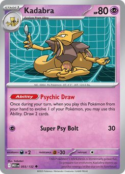 Kadabra - Mega Evolution 55 Pokemon TCG Card