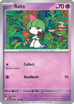 Ralts - Mega Evolution 58 Pokemon TCG Card