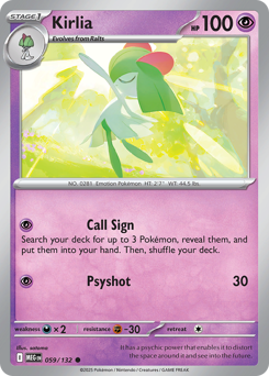 Kirlia - Mega Evolution 59 Pokemon TCG Card