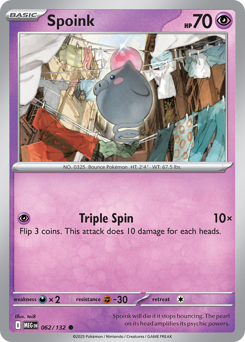 Spoink - Mega Evolution 62 Pokemon TCG Card