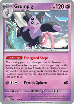 Grumpig - Mega Evolution 63 Pokemon TCG Card