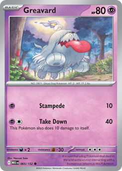 Greavard - Mega Evolution 65 Pokemon TCG Card