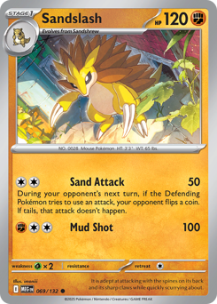 Sandslash - Mega Evolution 69 Pokemon TCG Card