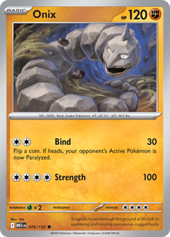 Onix - Mega Evolution 70 Pokemon TCG Card