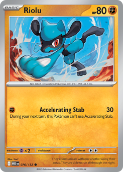 Riolu - Mega Evolution 76 Pokemon TCG Card