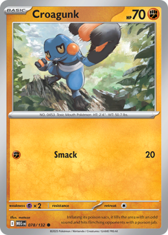 Croagunk - Mega Evolution 78 Pokemon TCG Card