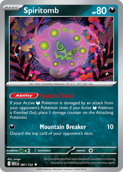 Spiritomb - Mega Evolution 87 Pokemon TCG Card