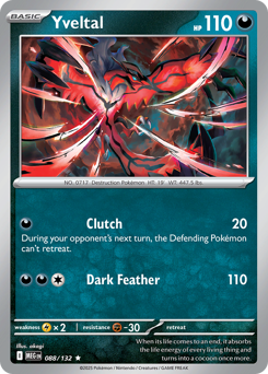 Yveltal - Mega Evolution 88 Pokemon TCG Card