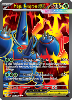 Mega Heracross ex - Phantasmal Flames 108 Pokemon TCG Card