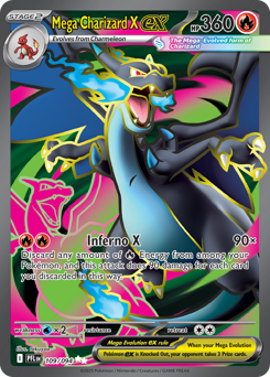 Mega Charizard X ex - Phantasmal Flames 109 Pokemon TCG Card