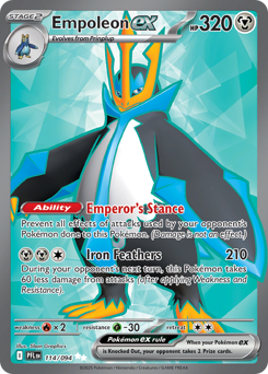 Empoleon ex - Phantasmal Flames 114 Pokemon TCG Card