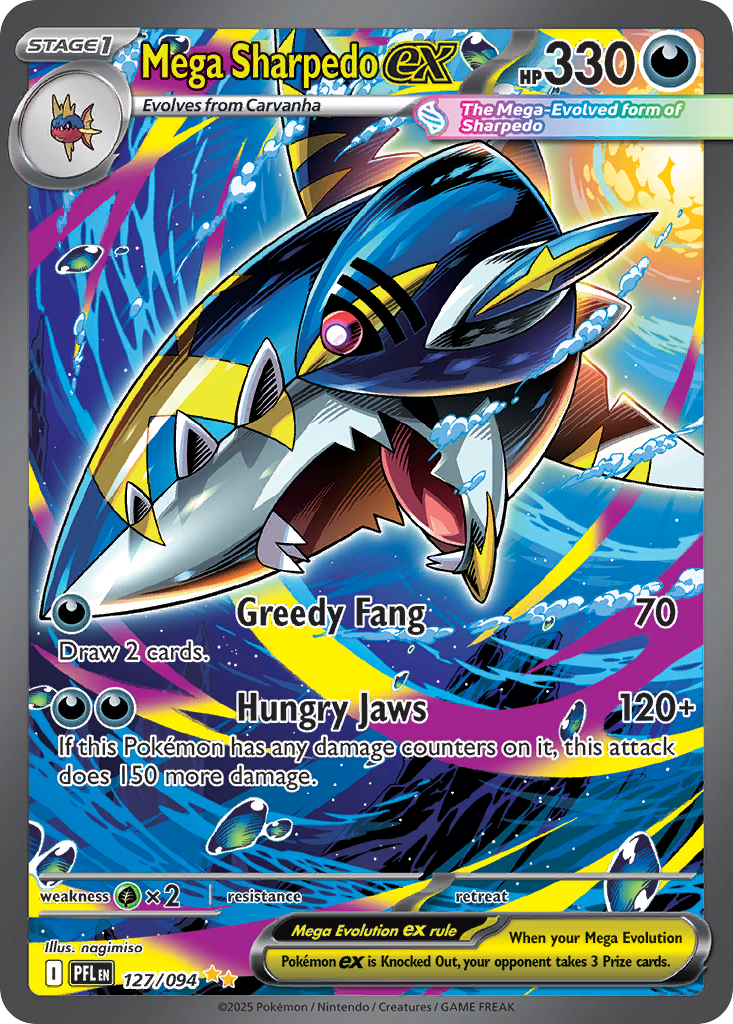 Mega Sharpedo ex - Phantasmal Flames #127