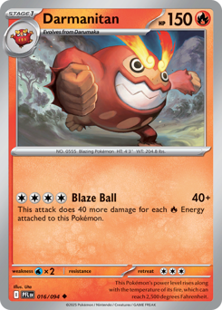 Darmanitan - Phantasmal Flames 16 Pokemon TCG Card