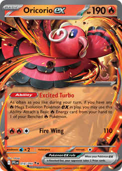 Oricorio ex - Phantasmal Flames 18 Pokemon TCG Card