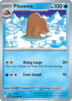 Piloswine - Phantasmal Flames 24 Pokemon TCG Card
