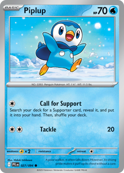 Piplup - Phantasmal Flames 27 Pokemon TCG Card