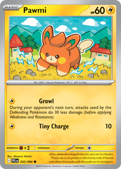 Pawmi - Phantasmal Flames 32 Pokemon TCG Card