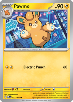 Pawmo - Phantasmal Flames 33 Pokemon TCG Card