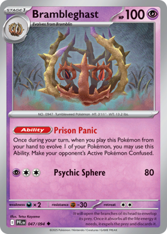 Brambleghast - Phantasmal Flames 47 Pokemon TCG Card