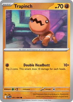Trapinch - Phantasmal Flames 51 Pokemon TCG Card