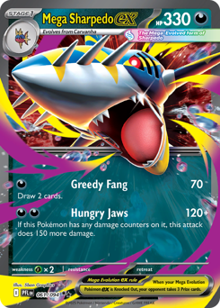Mega Sharpedo ex - Phantasmal Flames 61 Pokemon TCG Card