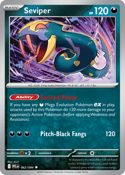 Seviper - Phantasmal Flames 62 Pokemon TCG Card