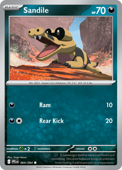 Sandile - Phantasmal Flames 64 Pokemon TCG Card