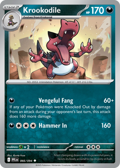 Krookodile - Phantasmal Flames 66 Pokemon TCG Card