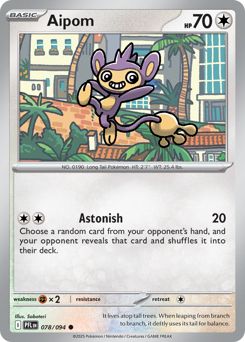 Aipom - Phantasmal Flames 78 Pokemon TCG Card