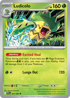 Ludicolo - Phantasmal Flames 7 Pokemon TCG Card