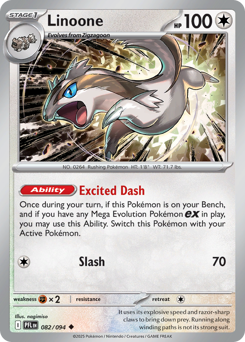Linoone - Phantasmal Flames 82 Pokemon TCG Card