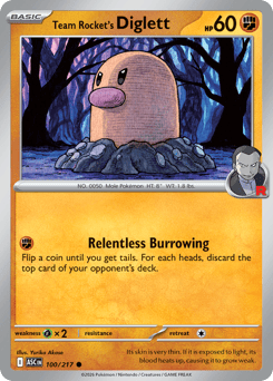 Team Rocket's Diglett - Ascended Heroes 100 Pokemon TCG Card