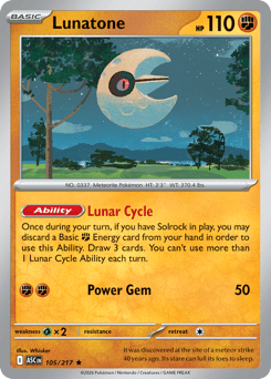Lunatone - Ascended Heroes 105 Pokemon TCG Card