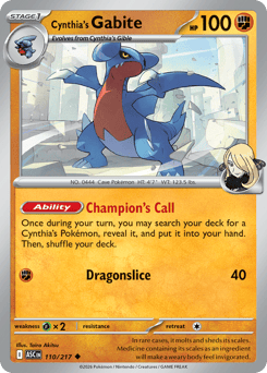 Cynthia's Gabite - Ascended Heroes 110 Pokemon TCG Card