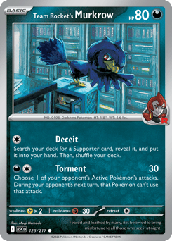 Team Rocket's Murkrow - Ascended Heroes 126 Pokemon TCG Card