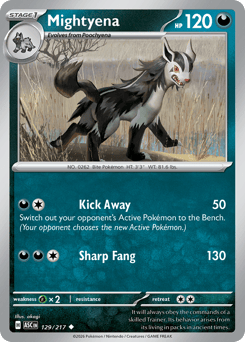 Mightyena - Ascended Heroes 129 Pokemon TCG Card
