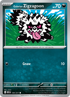 Galarian Zigzagoon - Ascended Heroes 130 Pokemon TCG Card