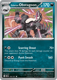 Galarian Obstagoon - Ascended Heroes 132 Pokemon TCG Card