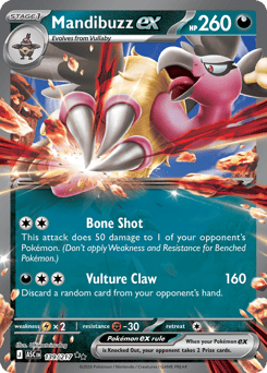 Mandibuzz ex - Ascended Heroes 139 Pokemon TCG Card