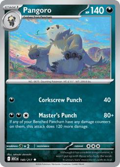 Pangoro - Ascended Heroes 140 Pokemon TCG Card
