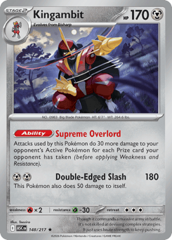 Kingambit - Ascended Heroes 148 Pokemon TCG Card
