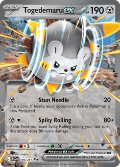 Togedemaru ex - Ascended Heroes 149 Pokemon TCG Card