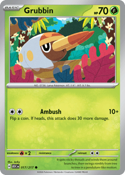 Grubbin - Ascended Heroes 17 Pokemon TCG Card