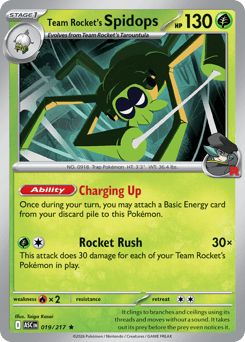 Team Rocket's Spidops - Ascended Heroes 19 Pokemon TCG Card
