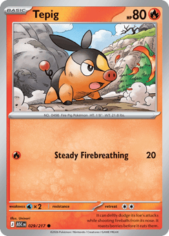 Tepig - Ascended Heroes 29 Pokemon TCG Card