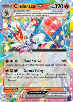Cinderace ex - Ascended Heroes 38 Pokemon TCG Card
