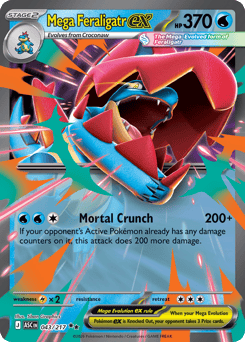 Mega Feraligatr ex - Ascended Heroes 43 Pokemon TCG Card