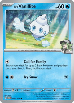N's Vanillite - Ascended Heroes 49 Pokemon TCG Card